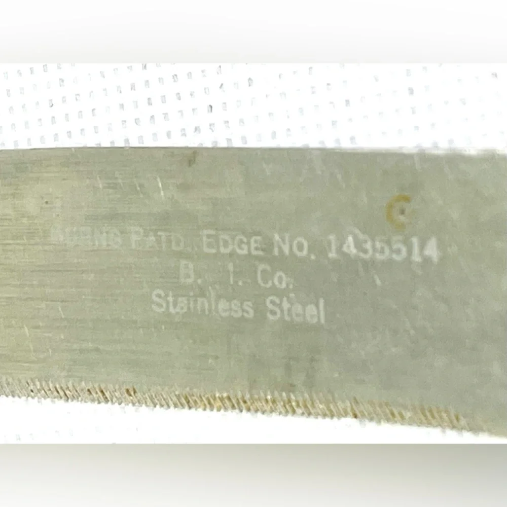 1893 Antique Sterling Silver Burns Patd Serrated Bread Knife Rare Unique England
